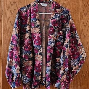 Beautiful lightweight vintage open front Alicia blazer - Sz 16